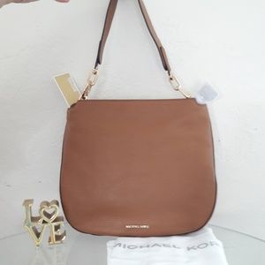 NWT MICHAEL KORS LEATHER FULTON LARGE HOBO BAG